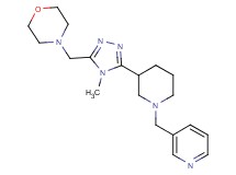 4-({4-methyl-5-[1-(pyridin-3-ylmethyl)piperidin-3-yl]-4H-1,2,4-triazol-3-yl}methyl)morpholine