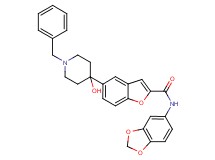 N-1,3-benzodioxol-5-yl-5-(1-benzyl-4-hydroxy-4-piperidinyl)-1-benzofuran-2-carboxamide