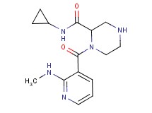 N-cyclopropyl-1-{[2-(methylamino)-3-pyridinyl]carbonyl}-2-piperazinecarboxamide