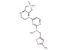 4-[(4aR*,7aS*)-6,6-dioxidohexahydrothieno[3,4-b]pyrazin-1(2H)-yl]-N-methyl-N-[(3-methylisoxazol-5-yl)methyl]pyrimidin-2-amine