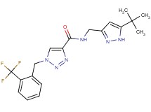 N-[(5-tert-butyl-1H-pyrazol-3-yl)methyl]-1-[2-(trifluoromethyl)benzyl]-1H-1,2,3-triazole-4-carboxamide