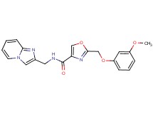 N-(imidazo[1,2-a]pyridin-2-ylmethyl)-2-[(3-methoxyphenoxy)methyl]-1,3-oxazole-4-carboxamide