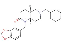 (4aR*,8aS*)-1-(1,3-benzodioxol-5-ylmethyl)-6-(cyclohexylmethyl)octahydro-1,6-naphthyridin-2(1H)-one