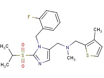 1-[1-(2-fluorobenzyl)-2-(isopropylsulfonyl)-1H-imidazol-5-yl]-N-methyl-N-[(3-methyl-2-thienyl)methyl]methanamine