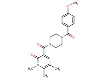 3-{[4-(4-methoxybenzoyl)-1-piperazinyl]carbonyl}-1,5,6-trimethyl-2(1H)-pyridinone