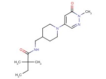 2,2-dimethyl-N-{[1-(1-methyl-6-oxo-1,6-dihydro-4-pyridazinyl)-4-piperidinyl]methyl}butanamide