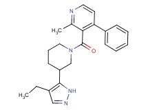 3-{[3-(4-ethyl-1H-pyrazol-5-yl)piperidin-1-yl]carbonyl}-2-methyl-4-phenylpyridine