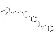 2-[4-(4-{[3-(1H-1,2,3-benzotriazol-1-yl)propyl]amino}-1-piperidinyl)phenyl]-N-(2-pyridinylmethyl)acetamide