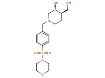 (3S*,4R*)-4-(hydroxymethyl)-1-[4-(4-morpholinylsulfonyl)benzyl]-3-piperidinol