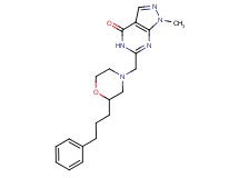 1-methyl-6-{[2-(3-phenylpropyl)-4-morpholinyl]methyl}-1,5-dihydro-4H-pyrazolo[3,4-d]pyrimidin-4-one