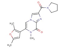 6-(2,5-dimethyl-3-furyl)-7-methyl-2-(pyrrolidin-1-ylcarbonyl)imidazo[1,2-a]pyrazin-8(7H)-one