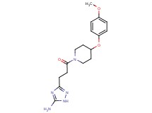 3-{3-[4-(4-methoxyphenoxy)-1-piperidinyl]-3-oxopropyl}-1H-1,2,4-triazol-5-amine