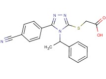 {[5-(4-cyanophenyl)-4-(1-phenylethyl)-4H-1,2,4-triazol-3-yl]thio}acetic acid