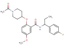 2-[(1-acetyl-4-piperidinyl)oxy]-N-[1-(4-fluorophenyl)propyl]-5-methoxybenzamide