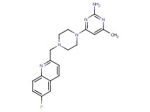 4-{4-[(6-fluoroquinolin-2-yl)methyl]piperazin-1-yl}-6-methylpyrimidin-2-amine