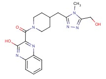 3-[(4-{[5-(hydroxymethyl)-4-methyl-4H-1,2,4-triazol-3-yl]methyl}-1-piperidinyl)carbonyl]-2-quinoxalinol