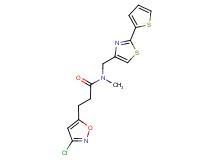 3-(3-chloro-5-isoxazolyl)-N-methyl-N-{[2-(2-thienyl)-1,3-thiazol-4-yl]methyl}propanamide