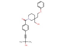 4-(4-{[3-(hydroxymethyl)-3-(2-phenoxyethyl)-1-piperidinyl]carbonyl}phenyl)-2-methyl-3-butyn-2-ol