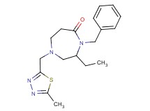 4-benzyl-3-ethyl-1-[(5-methyl-1,3,4-thiadiazol-2-yl)methyl]-1,4-diazepan-5-one