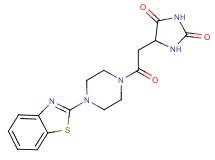 5-{2-[4-(1,3-benzothiazol-2-yl)-1-piperazinyl]-2-oxoethyl}-2,4-imidazolidinedione trifluoroacetate