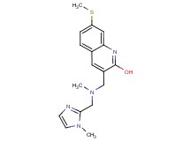 3-({methyl[(1-methyl-1H-imidazol-2-yl)methyl]amino}methyl)-7-(methylthio)-2-quinolinol