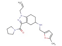 1-allyl-N-[(5-methyl-2-furyl)methyl]-3-(1-pyrrolidinylcarbonyl)-4,5,6,7-tetrahydro-1H-indazol-5-amine