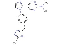 N,N-dimethyl-5-(1-{4-[(5-methyl-4H-1,2,4-triazol-3-yl)methyl]phenyl}-1H-imidazol-2-yl)pyrimidin-2-amine