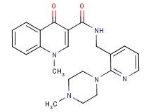 1-methyl-N-{[2-(4-methyl-1-piperazinyl)-3-pyridinyl]methyl}-4-oxo-1,4-dihydro-3-quinolinecarboxamide