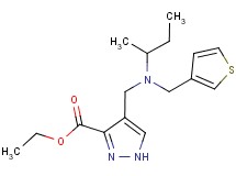 ethyl 4-{[sec-butyl(3-thienylmethyl)amino]methyl}-1H-pyrazole-3-carboxylate