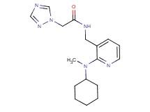 N-({2-[cyclohexyl(methyl)amino]-3-pyridinyl}methyl)-2-(1H-1,2,4-triazol-1-yl)acetamide