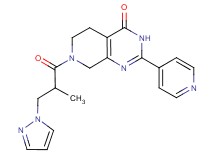 7-[2-methyl-3-(1H-pyrazol-1-yl)propanoyl]-2-pyridin-4-yl-5,6,7,8-tetrahydropyrido[3,4-d]pyrimidin-4(3H)-one