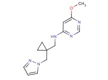 6-methoxy-N-{[1-(1H-pyrazol-1-ylmethyl)cyclopropyl]methyl}pyrimidin-4-amine