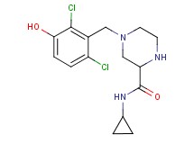 N-cyclopropyl-4-(2,6-dichloro-3-hydroxybenzyl)-2-piperazinecarboxamide