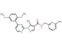 1-[4-(2,5-dimethoxyphenyl)-2-pyrimidinyl]-5-methyl-N-[(6-methyl-2-pyridinyl)methyl]-1H-pyrazole-4-carboxamide