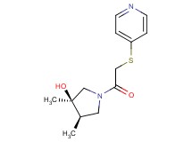 (3R*,4R*)-3,4-dimethyl-1-[(pyridin-4-ylthio)acetyl]pyrrolidin-3-ol