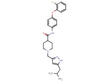 N-[4-(2-fluorophenoxy)phenyl]-1-[(5-isobutyl-1H-pyrazol-3-yl)methyl]-4-piperidinecarboxamide