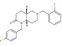 (4aR*,8aS*)-6-(2-fluorobenzyl)-1-(4-fluorobenzyl)octahydro-1,6-naphthyridin-2(1H)-one