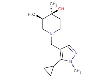 (3R*,4S*)-1-[(5-cyclopropyl-1-methyl-1H-pyrazol-4-yl)methyl]-3,4-dimethyl-4-piperidinol