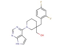 [3-(2,4-difluorobenzyl)-1-(7H-pyrrolo[2,3-d]pyrimidin-4-yl)piperidin-3-yl]methanol