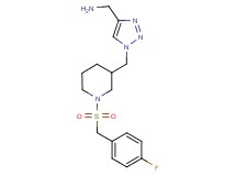 1-[1-({1-[(4-fluorobenzyl)sulfonyl]piperidin-3-yl}methyl)-1H-1,2,3-triazol-4-yl]methanamine