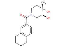 (3S*,4S*)-4-methyl-1-(5,6,7,8-tetrahydronaphthalen-2-ylcarbonyl)piperidine-3,4-diol