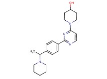1-{2-[4-(1-piperidin-1-ylethyl)phenyl]pyrimidin-4-yl}piperidin-4-ol