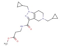methyl N-{[1,5-bis(cyclopropylmethyl)-4,5,6,7-tetrahydro-1H-pyrazolo[4,3-c]pyridin-3-yl]carbonyl}-beta-alaninate