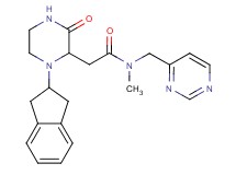 2-[1-(2,3-dihydro-1H-inden-2-yl)-3-oxo-2-piperazinyl]-N-methyl-N-(4-pyrimidinylmethyl)acetamide