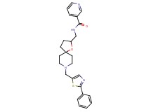 N-({8-[(2-phenyl-1,3-thiazol-5-yl)methyl]-1-oxa-8-azaspiro[4.5]dec-2-yl}methyl)nicotinamide