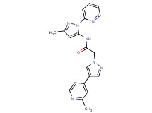 N-(3-methyl-1-pyridin-2-yl-1H-pyrazol-5-yl)-2-[4-(2-methylpyridin-4-yl)-1H-pyrazol-1-yl]acetamide