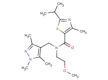 2-isopropyl-N-(2-methoxyethyl)-4-methyl-N-[(1,3,5-trimethyl-1H-pyrazol-4-yl)methyl]-1,3-thiazole-5-carboxamide