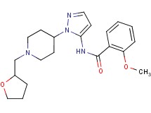 2-methoxy-N-{1-[1-(tetrahydrofuran-2-ylmethyl)piperidin-4-yl]-1H-pyrazol-5-yl}benzamide