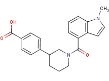 4-{1-[(1-methyl-1H-indol-4-yl)carbonyl]piperidin-3-yl}benzoic acid