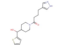 {1-[4-(1H-pyrazol-4-yl)butanoyl]piperidin-4-yl}(2-thienyl)methanol